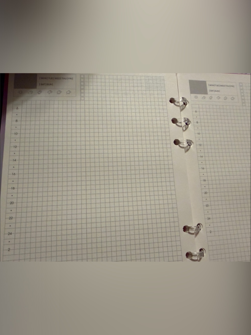 Graph Paper Refillable Planner Insert - Grid Pages - Picture 2 of 3